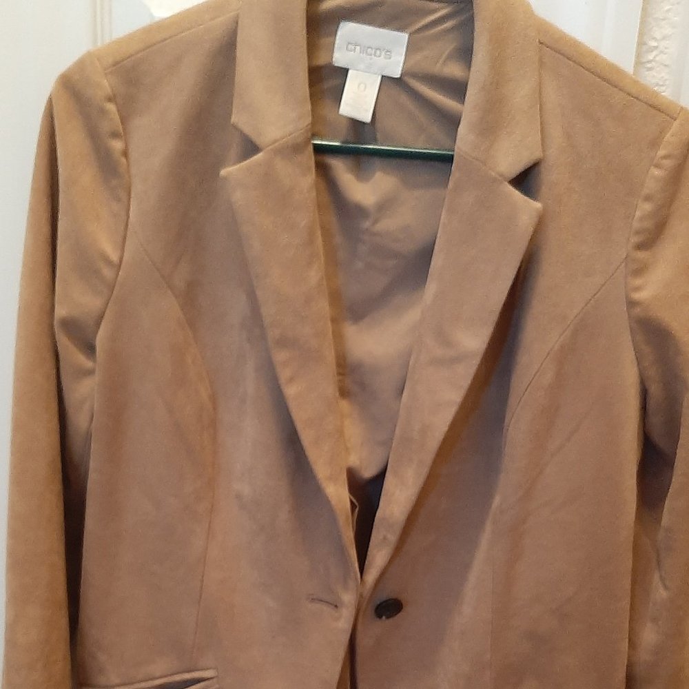 Chico's tan suede jacket